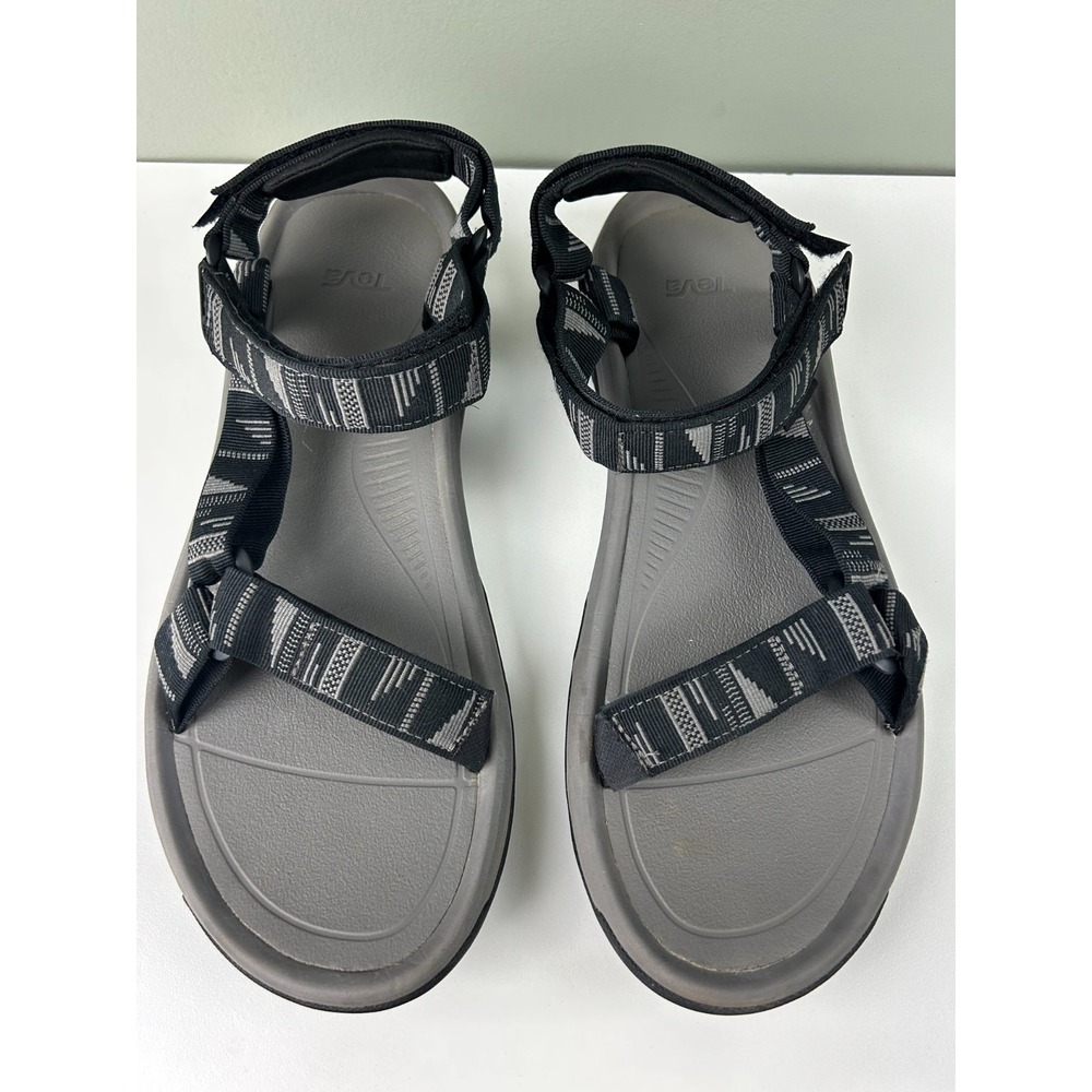 Teva Sandals Mens SZ 14 Black Gray Hurricane Adjustable Outdoor Hiking Shoes